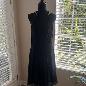 White House Black Market Sleeveless Black Midi Dress